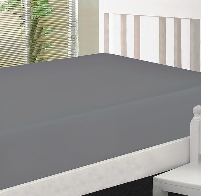 Premium Egyptian Cotton Microfiber 2 Twin Fitted Bottom Bed Sheets (2-Pack) 1800 Ultra Soft and Comfy - 39" x 75" Great for Kids Room, Guest ... - Breathable Egyptian Cotton Flat & Fitted Sheets Detail