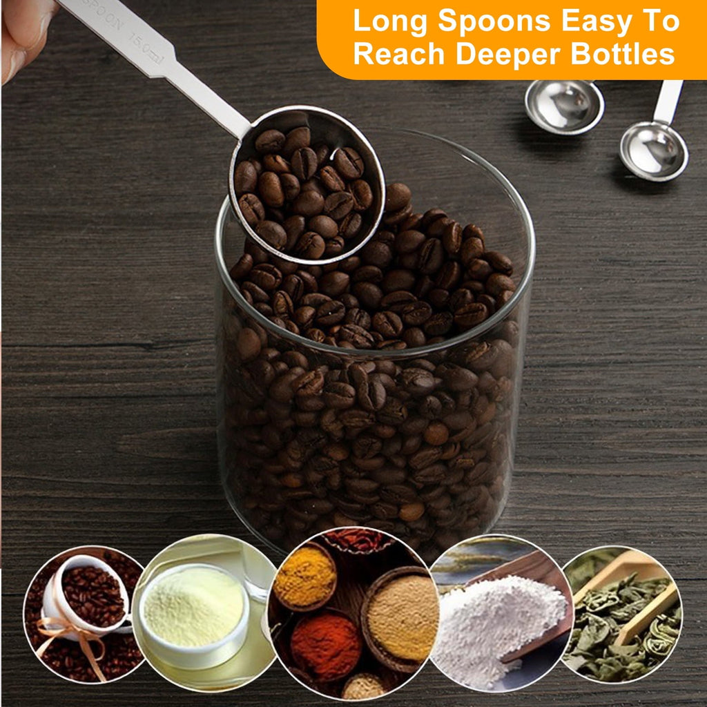 Heat-Resistant Measuring Cups and Spoons Set of 10, 5 Stainless Steel Cups and 5 Spoons for Kitchen Cooking Baking - Heat-Resistant Silicone Cooking Spatula Turner Detail