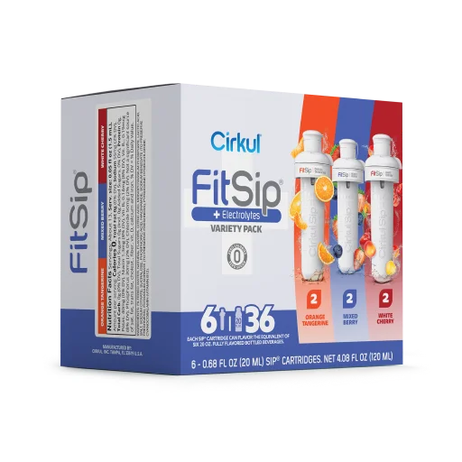 Natural Fruit Flavored FitSip 6-Pack Variety Pack HE3H - Zero-Calorie Multi-Flavor Sip Pods for Water Bottle Detail