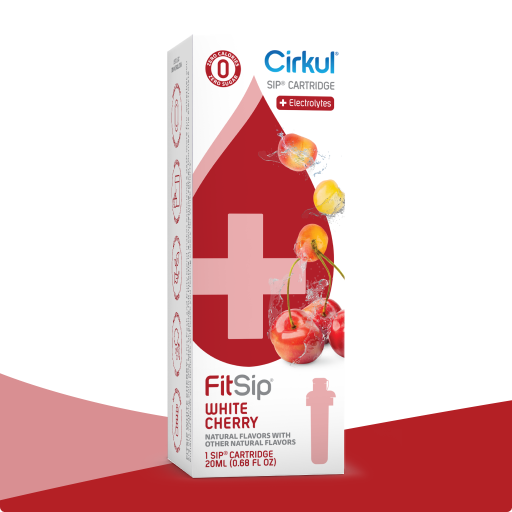 Natural Fruit Flavored FitSip White Cherry GQ9S - Electrolyte Hydration Enhanced Taste Cartridges - Default Title
