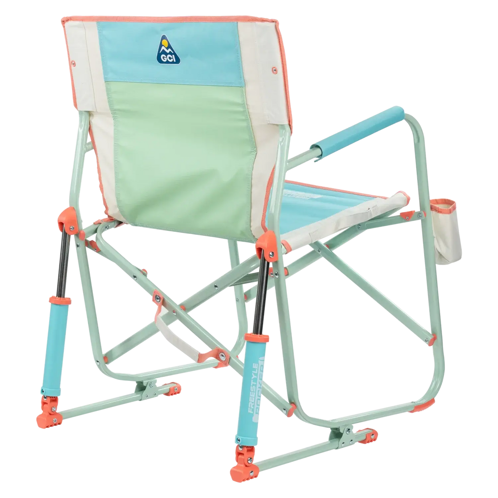 Patented Spring-Action Freestyle Rocker - Choice 711 - Heavy-Duty Kickback Rocker with Beverage Holder Detail