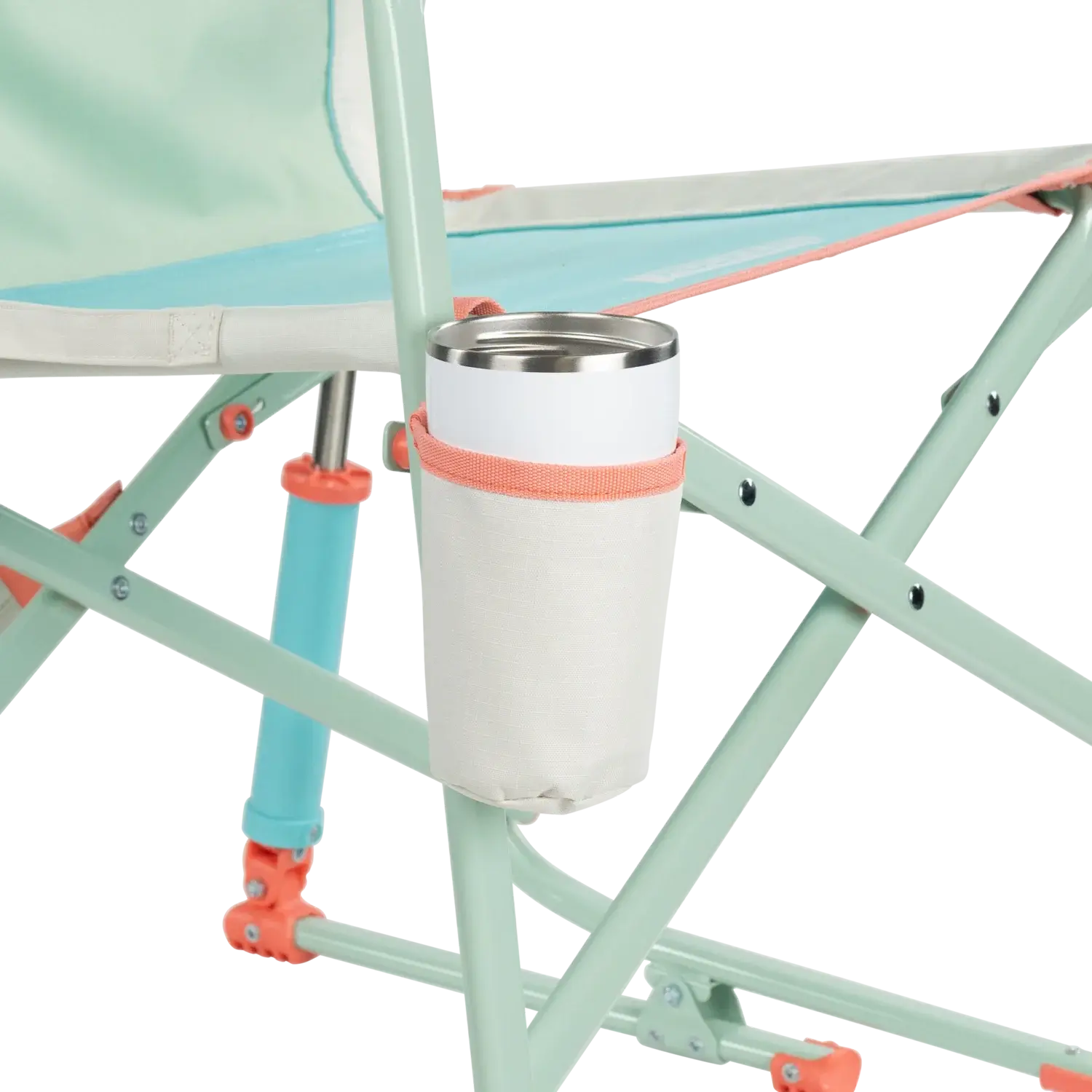 Patented Spring-Action Freestyle Rocker - Choice 711 - Heavy-Duty Kickback Rocker with Beverage Holder Detail