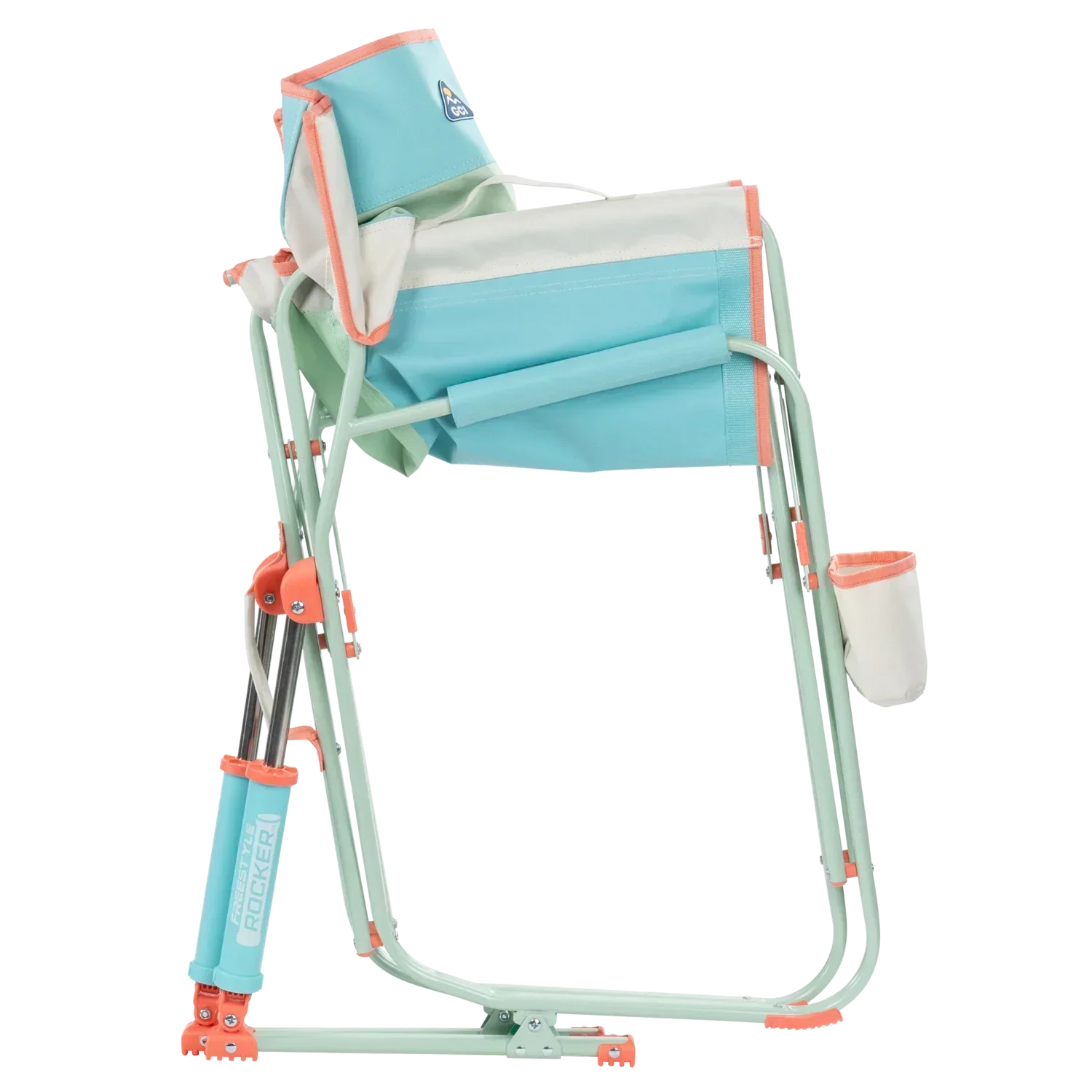 Patented Spring-Action Freestyle Rocker - Choice 711 - Heavy-Duty Kickback Rocker with Beverage Holder Detail