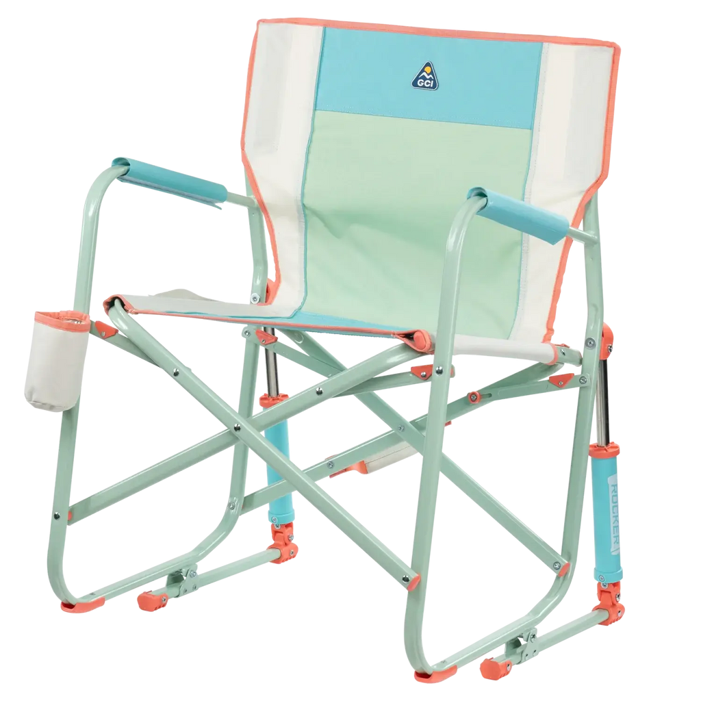 Patented Spring-Action Freestyle Rocker - Choice 711 - Heavy-Duty Kickback Rocker with Beverage Holder Detail