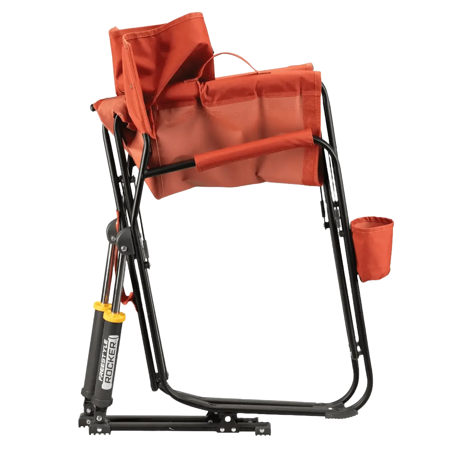 Smooth Motion Freestyle Rocker - Pumpkin Spice - Choice 373 - Patented Spring-Action Rocking Chair for Camping Detail