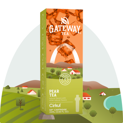 Natural Fruit Flavored Gateway Pear Tea KXH2 - Zero-Calorie Multi-Flavor Sip Pods for Water Bottle - Default Title
