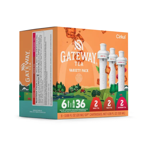 Natural Fruit Flavored Gateway Tea 6-Pack Variety Pack HM0F - Vitamin-Infused Natural Refreshing Flavor Core Detail