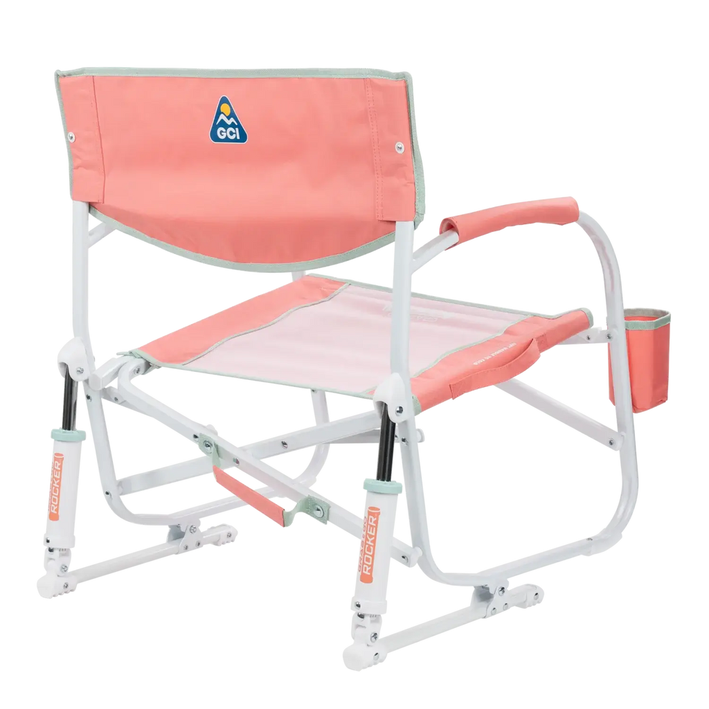 Premium All-Weather Grab & Go Rocker - Choice 551 - Heavy-Duty Kickback Rocker with Beverage Holder Detail