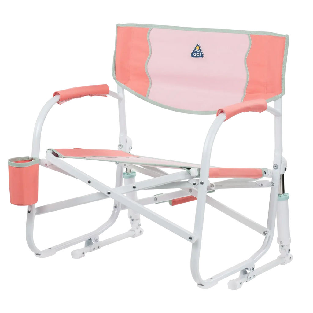 Premium All-Weather Grab & Go Rocker - Choice 551 - Heavy-Duty Kickback Rocker with Beverage Holder Detail