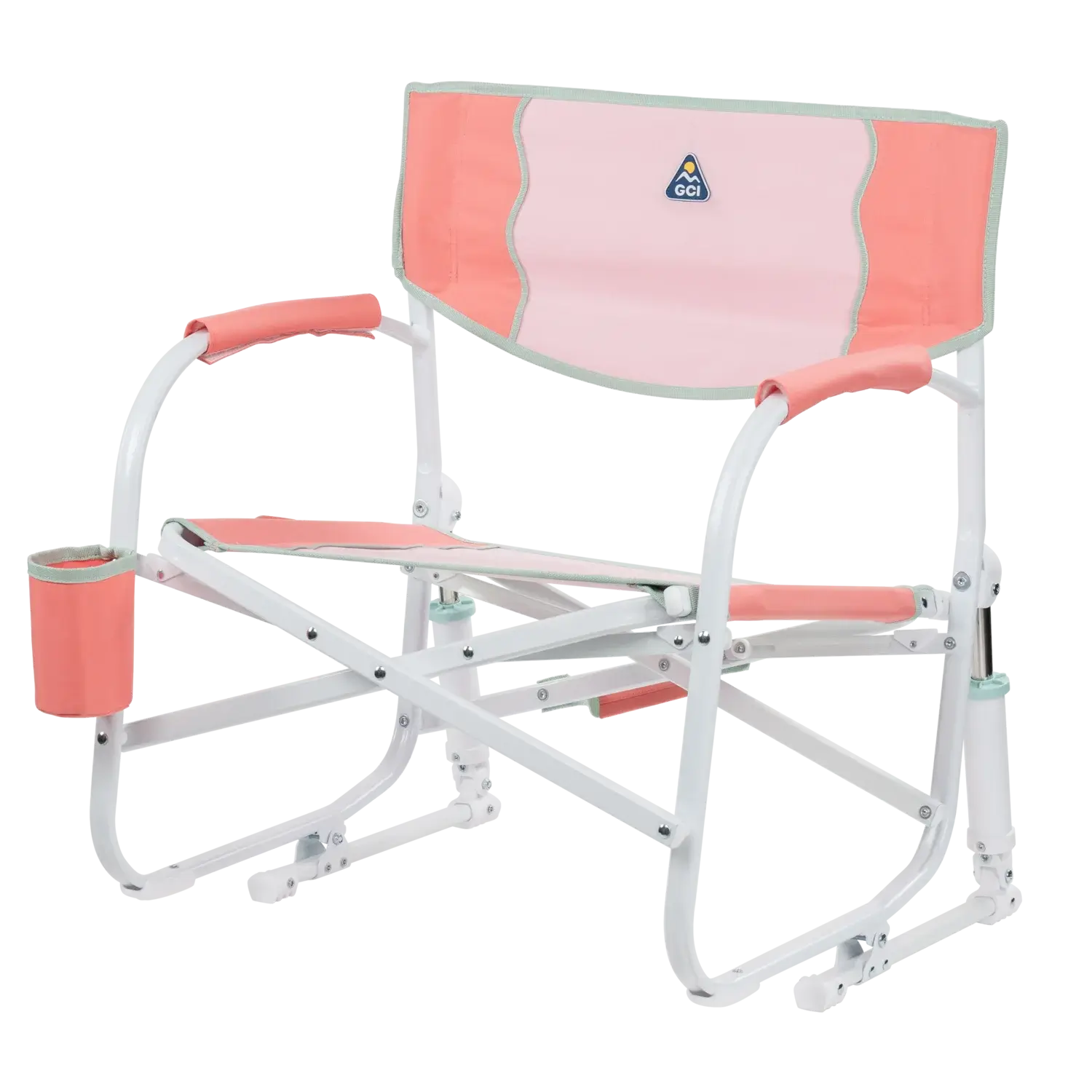 Premium All-Weather Grab & Go Rocker - Choice 551 - Heavy-Duty Kickback Rocker with Beverage Holder Detail