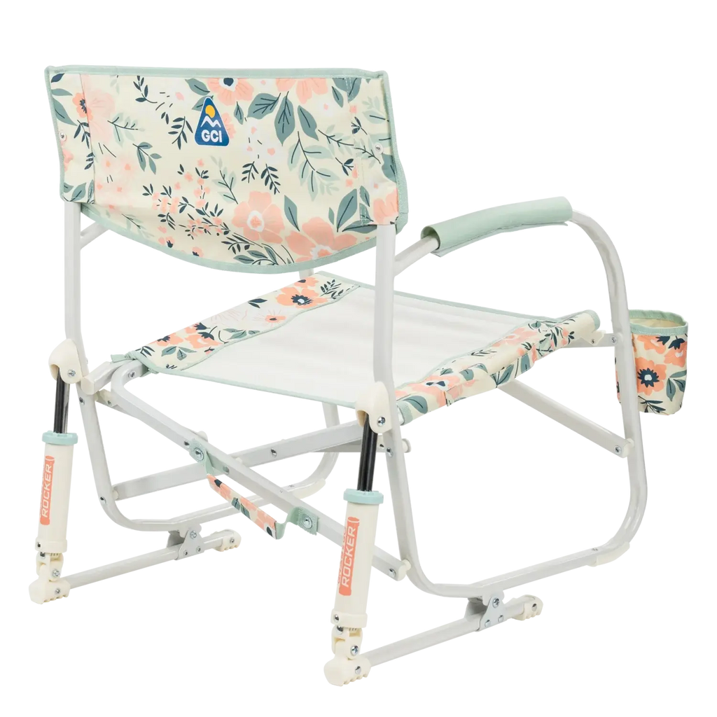 Premium All-Weather Grab & Go Rocker - Choice 551 - Heavy-Duty Kickback Rocker with Beverage Holder Detail