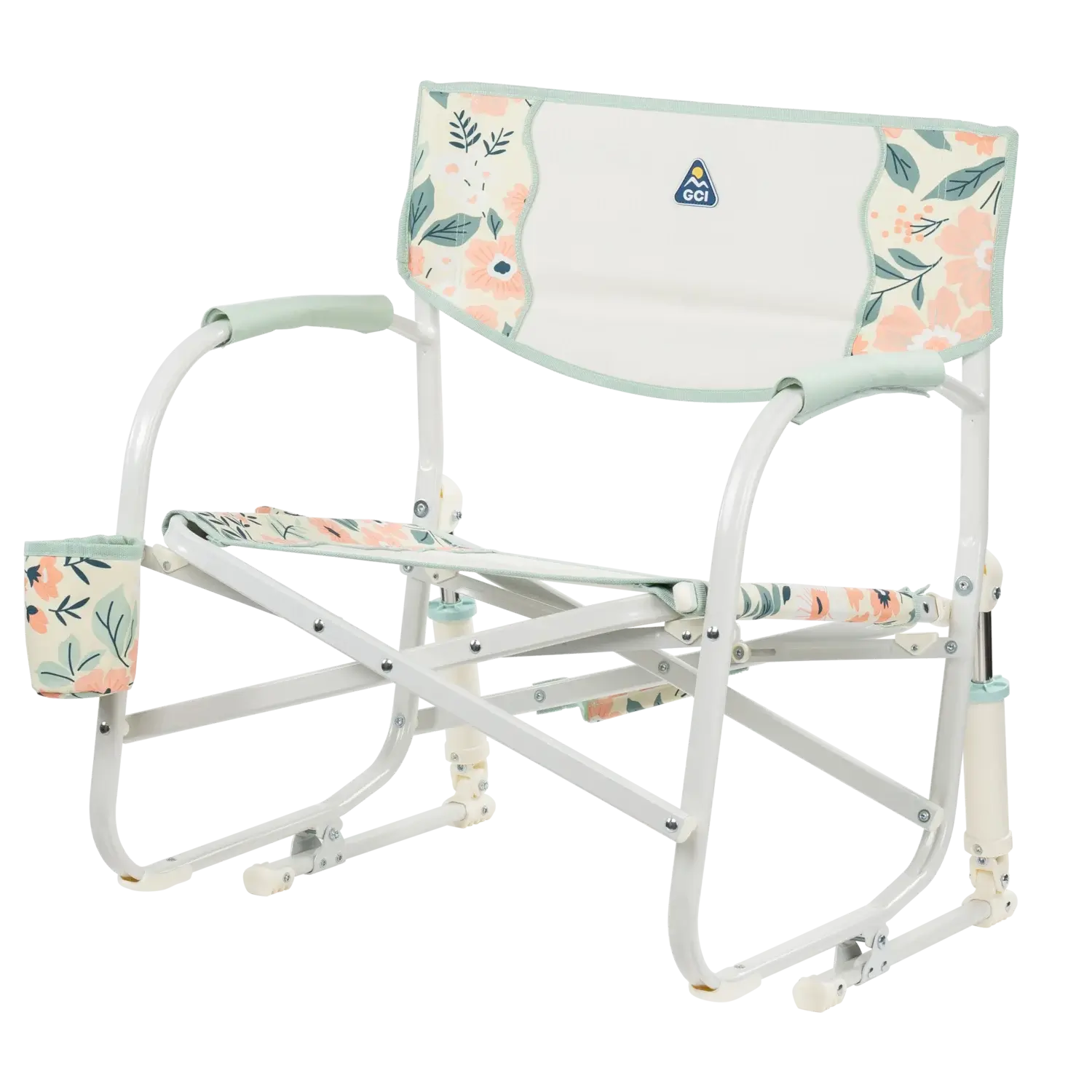 Premium All-Weather Grab & Go Rocker - Choice 551 - Heavy-Duty Kickback Rocker with Beverage Holder Detail