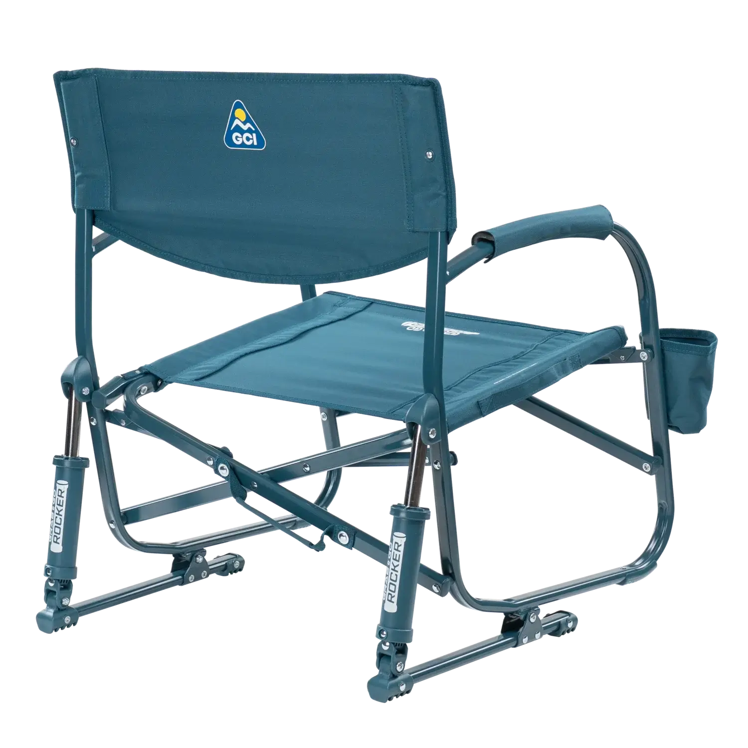 Premium All-Weather Grab & Go Rocker - Choice 551 - Heavy-Duty Kickback Rocker with Beverage Holder Detail
