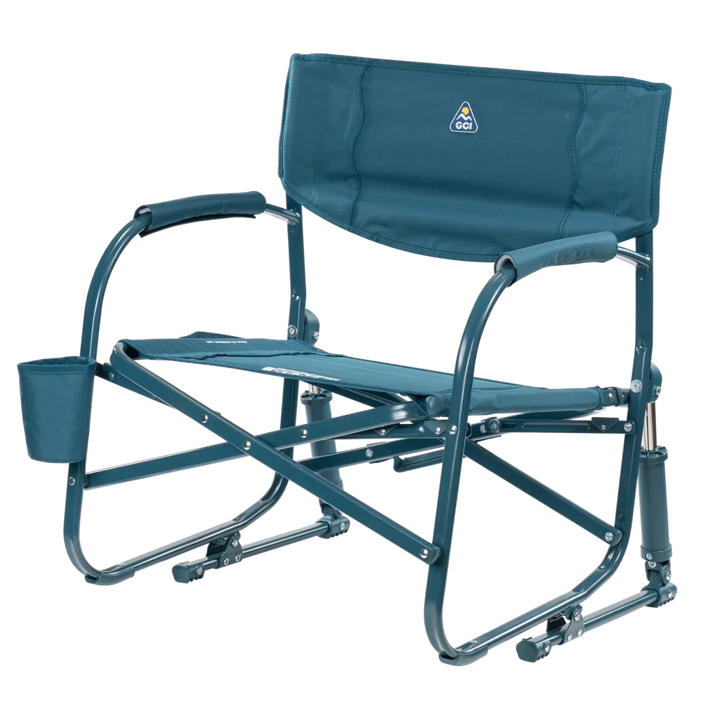 Premium All-Weather Grab & Go Rocker - Choice 551 - Heavy-Duty Kickback Rocker with Beverage Holder Detail