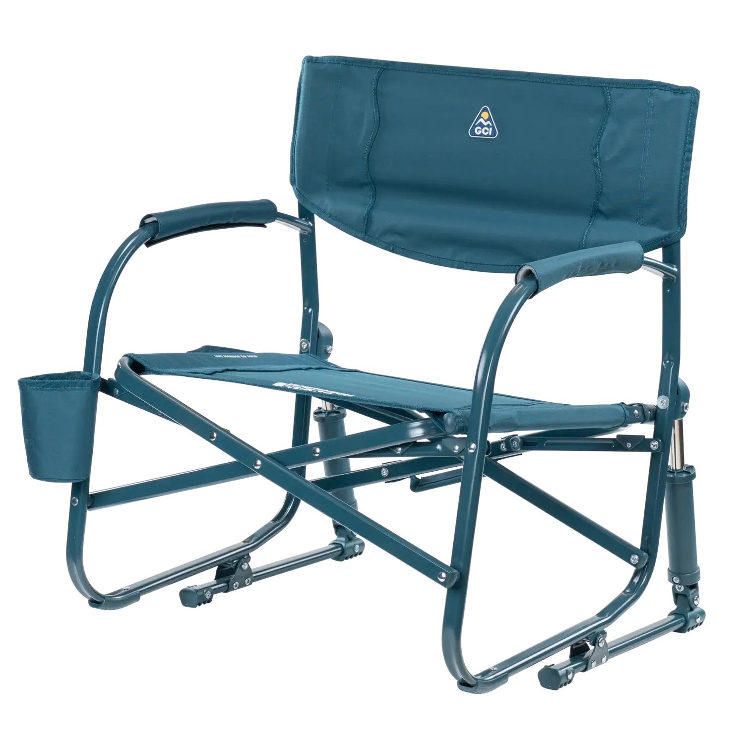 Premium All-Weather Grab & Go Rocker - Choice 551 - Heavy-Duty Kickback Rocker with Beverage Holder Detail