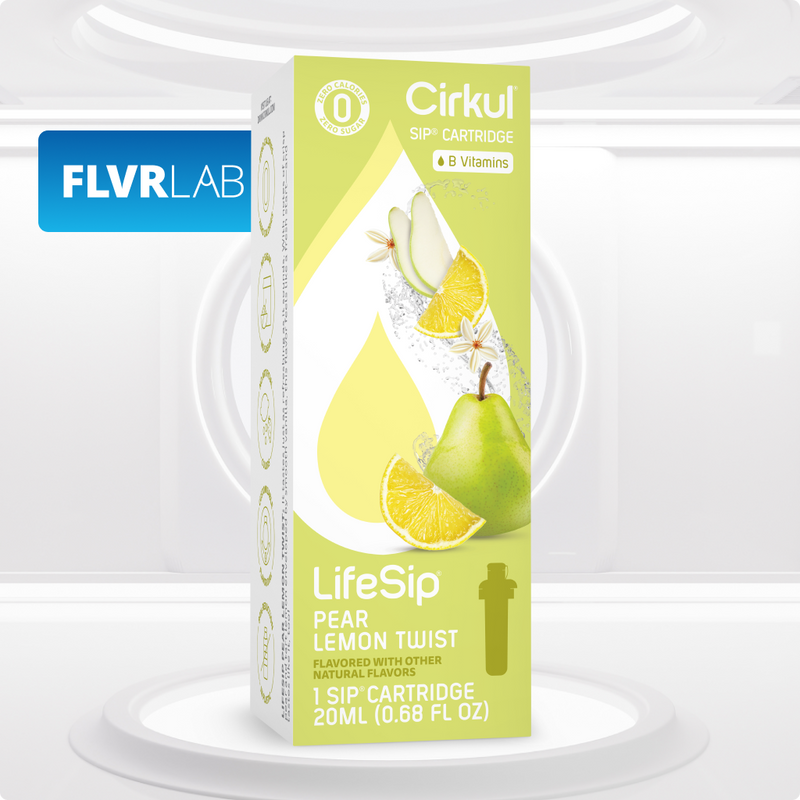 Natural Fruit Flavored LifeSip Pear Lemon Twist L82Z - Sugar-Free Fruit Flavor Cartridge Refill Detail