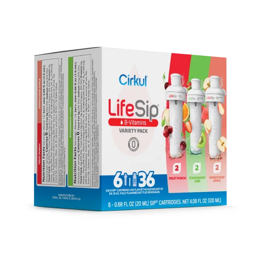 Sugar-Free LifeSip 6-Pack Variety Pack PN3A - Sugar-Free Fruit Flavor Cartridge Refill Detail
