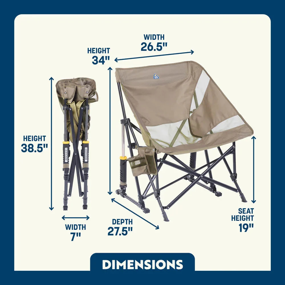 Patented Spring-Action Pod Rocker Elite - Choice 832 - Patented Spring-Action Rocking Chair for Camping Detail