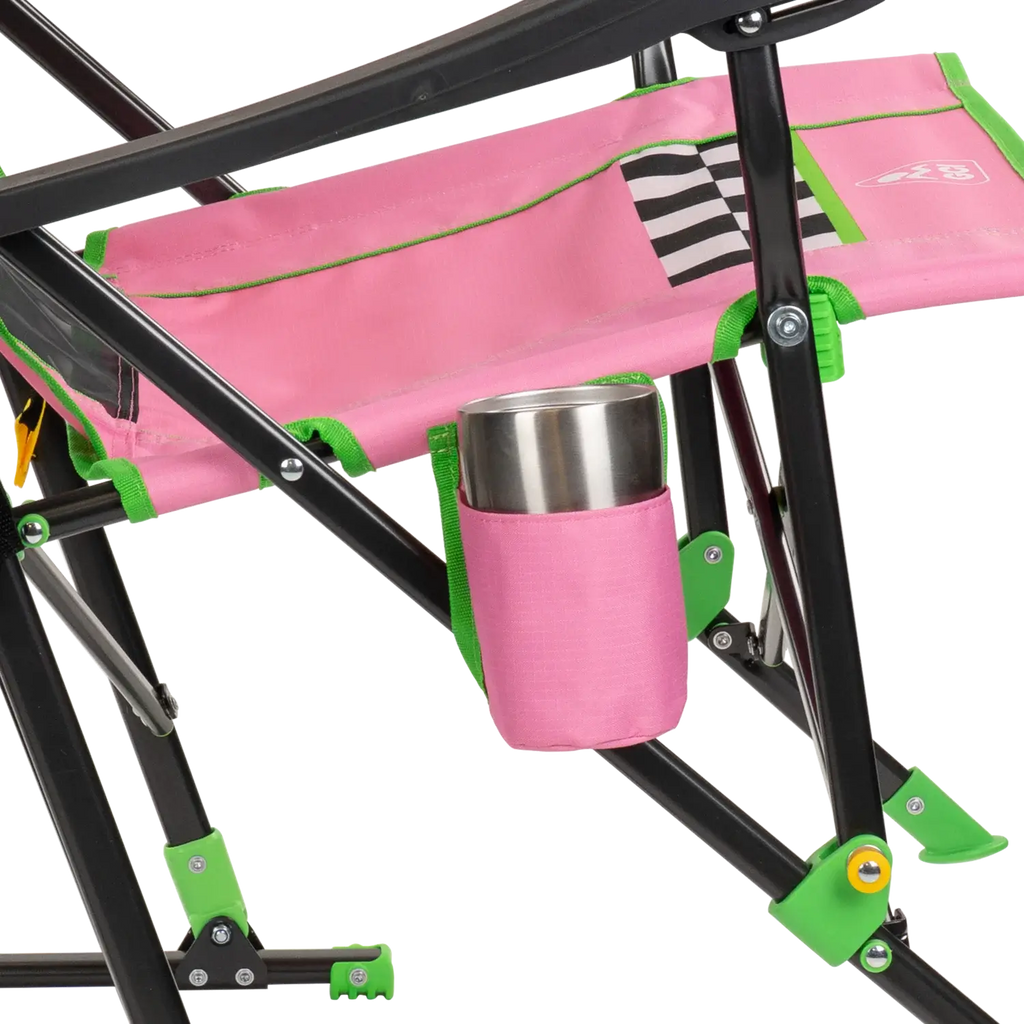 Premium All-Weather RoadTrip Rocker - NASCAR For Her - Choice 560 - Patented Spring-Action Rocking Chair for Camping Detail