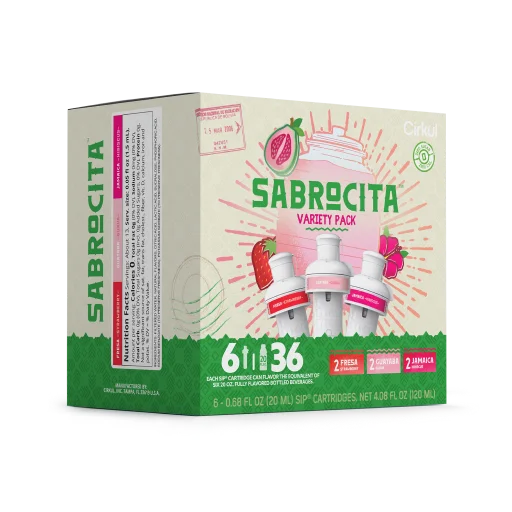 Sugar-Free Sabrocita 6-Pack Variety Pack E8JI - Sugar-Free Fruit Flavor Cartridge Refill Detail