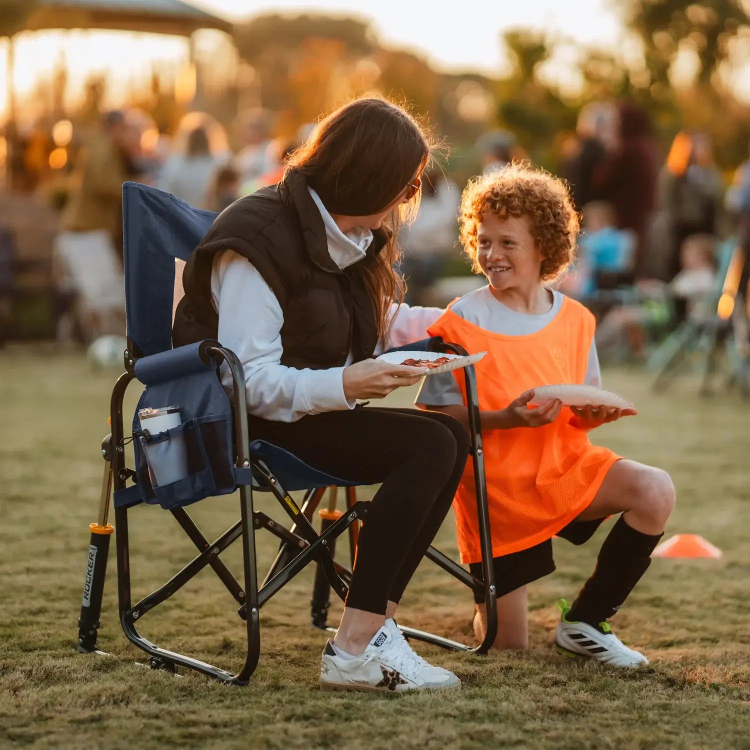 Smooth Motion Stowaway Rocker - Choice 794 - Patented Spring-Action Rocking Chair for Camping Detail