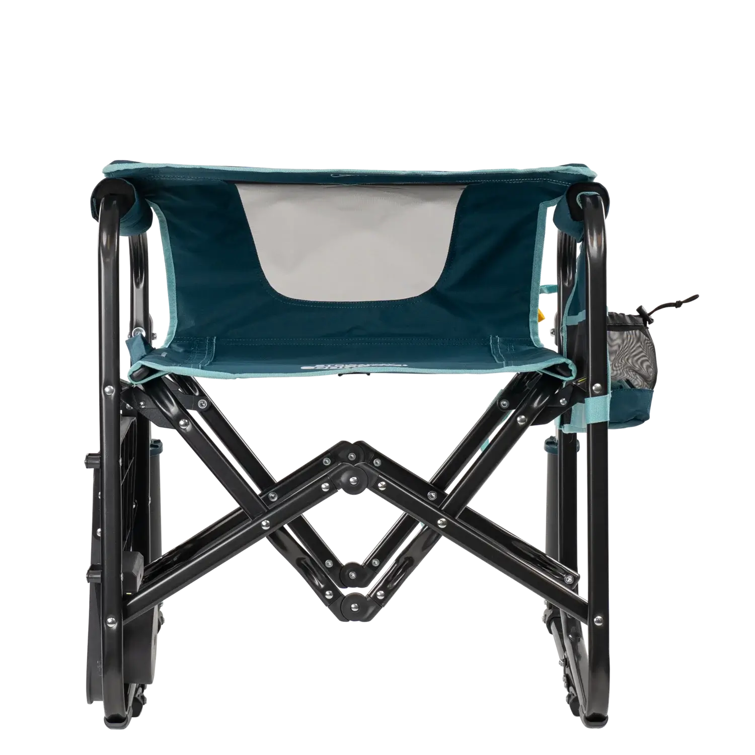 Luxury Camp Stowaway Rocker with Side Table - Choice 253 - Heavy-Duty Kickback Rocker with Beverage Holder Detail