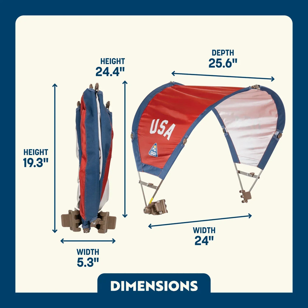 Premium All-Weather SunShade Accessory - USA Anniversary Deluxe - Choice 917 - Pop-Up Outdoor Sun Shelter - UV400 Protection Detail
