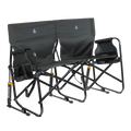 Premium All-Weather Tandem Rocker - Choice 227 - Patented Spring-Action Rocking Chair for Camping - Dark Charcoal