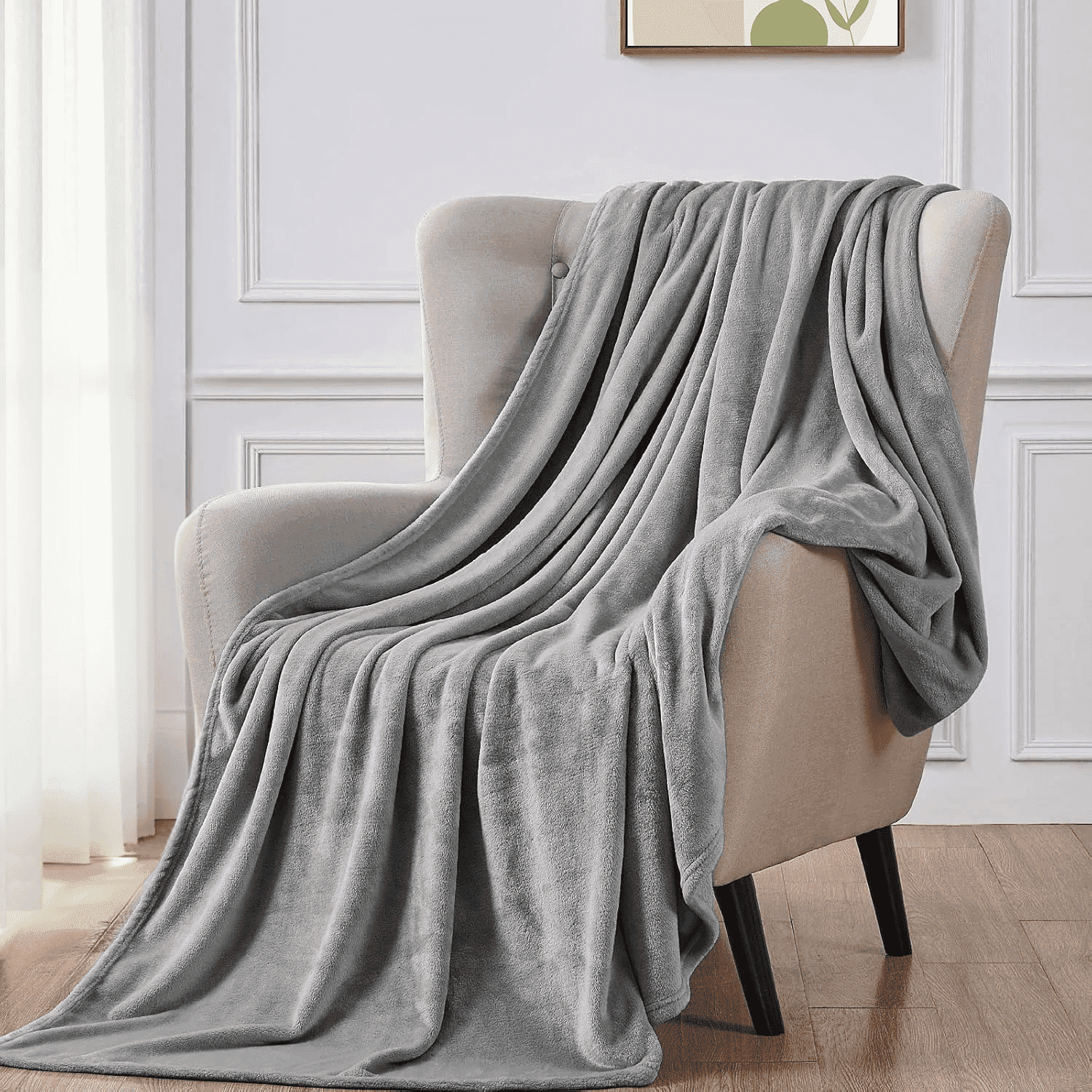 Decorative Knitted Twin Size Blanket for Bed, 60x80inch Super Cozy Soft Bed Blanket for Sleep Snap, Lightweight Reversible Blankets and ... - Super Soft Reversible Sherpa Flannel Blanket - Default Title