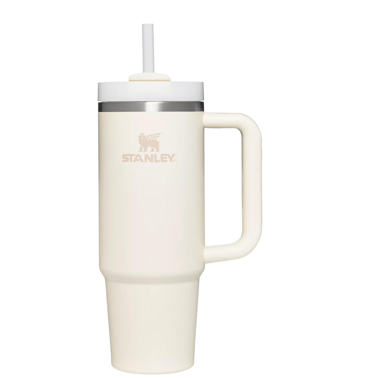 Double-Wall Vacuum The Quencher H2.0 Flowstate Tumbler | Stanley Create D331C - FlowState 3-Position Lid Insulated Travel Mug - Cream